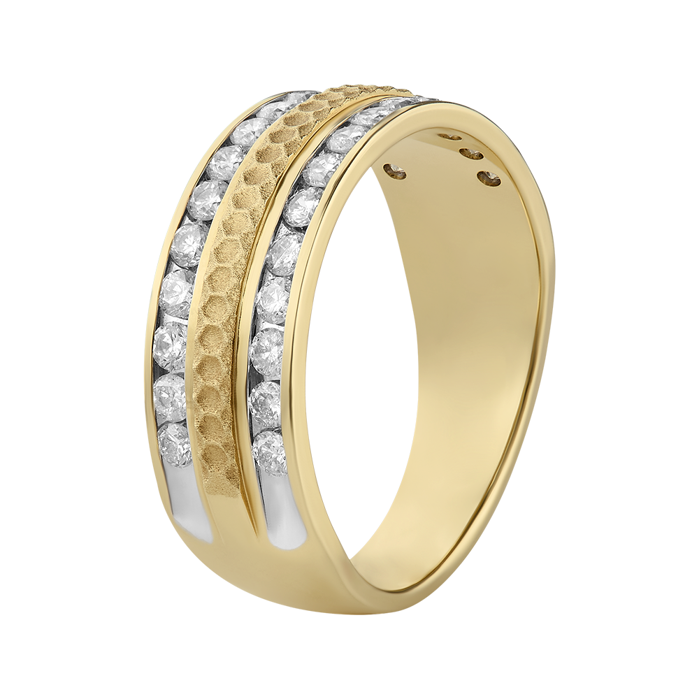 Argolla con diamantes 1 ct · 7.5 mm