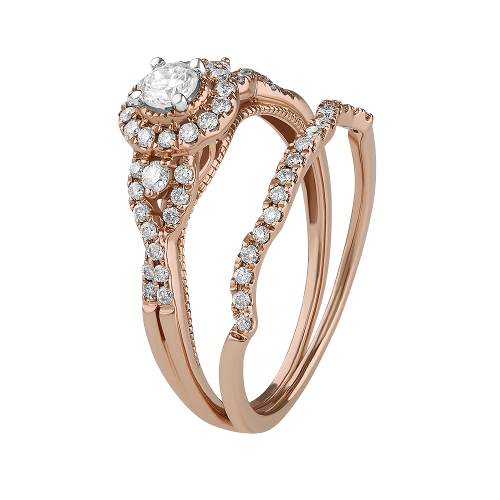 Solitario halo 0.4 ct