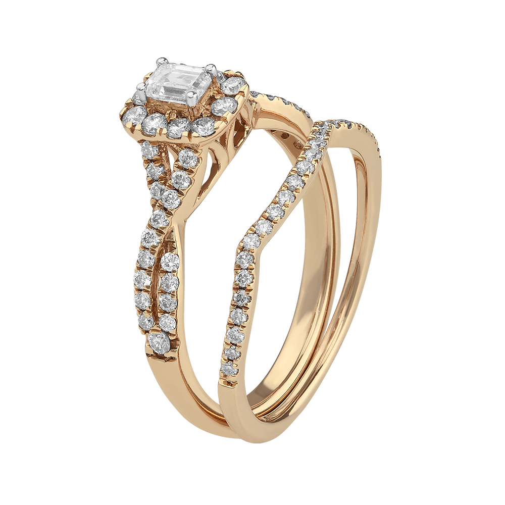 Alianza con diamantes 0.2 ct · halo