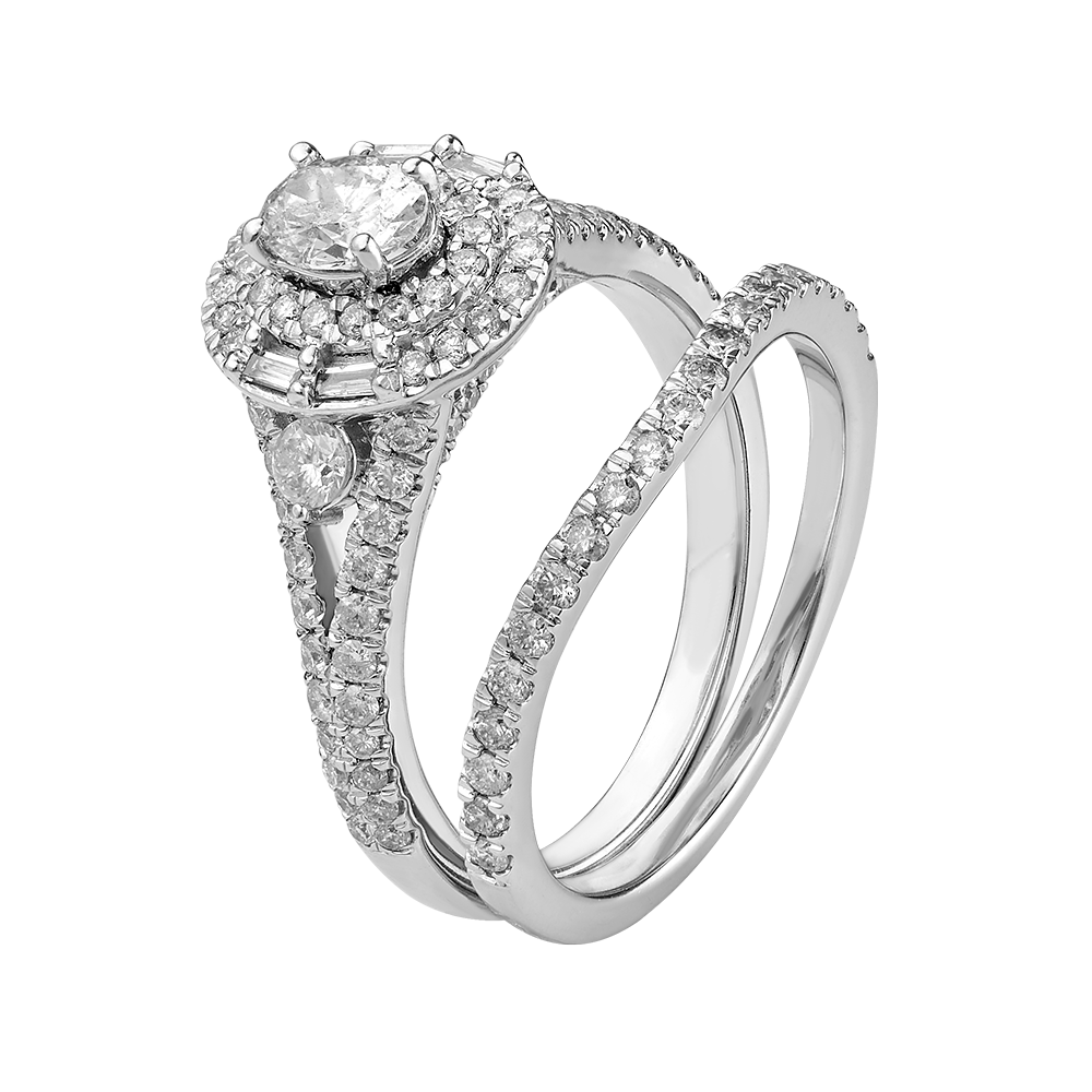 Alianza con diamantes 1.12 ct