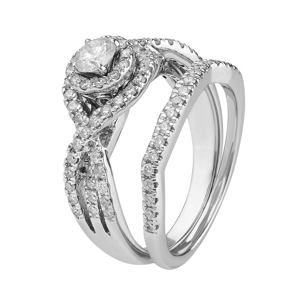 Alianza con diamantes 1.1 ct
