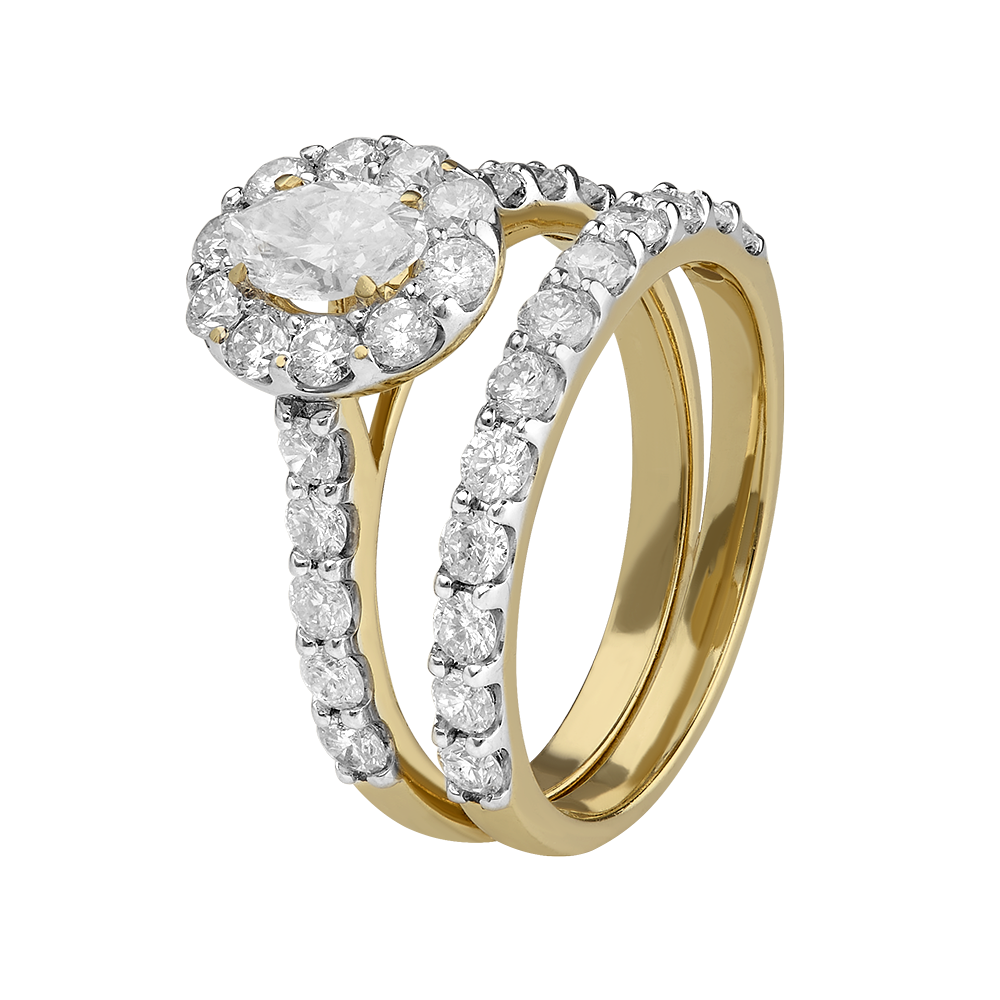 Alianza con diamantes 1.62 ct