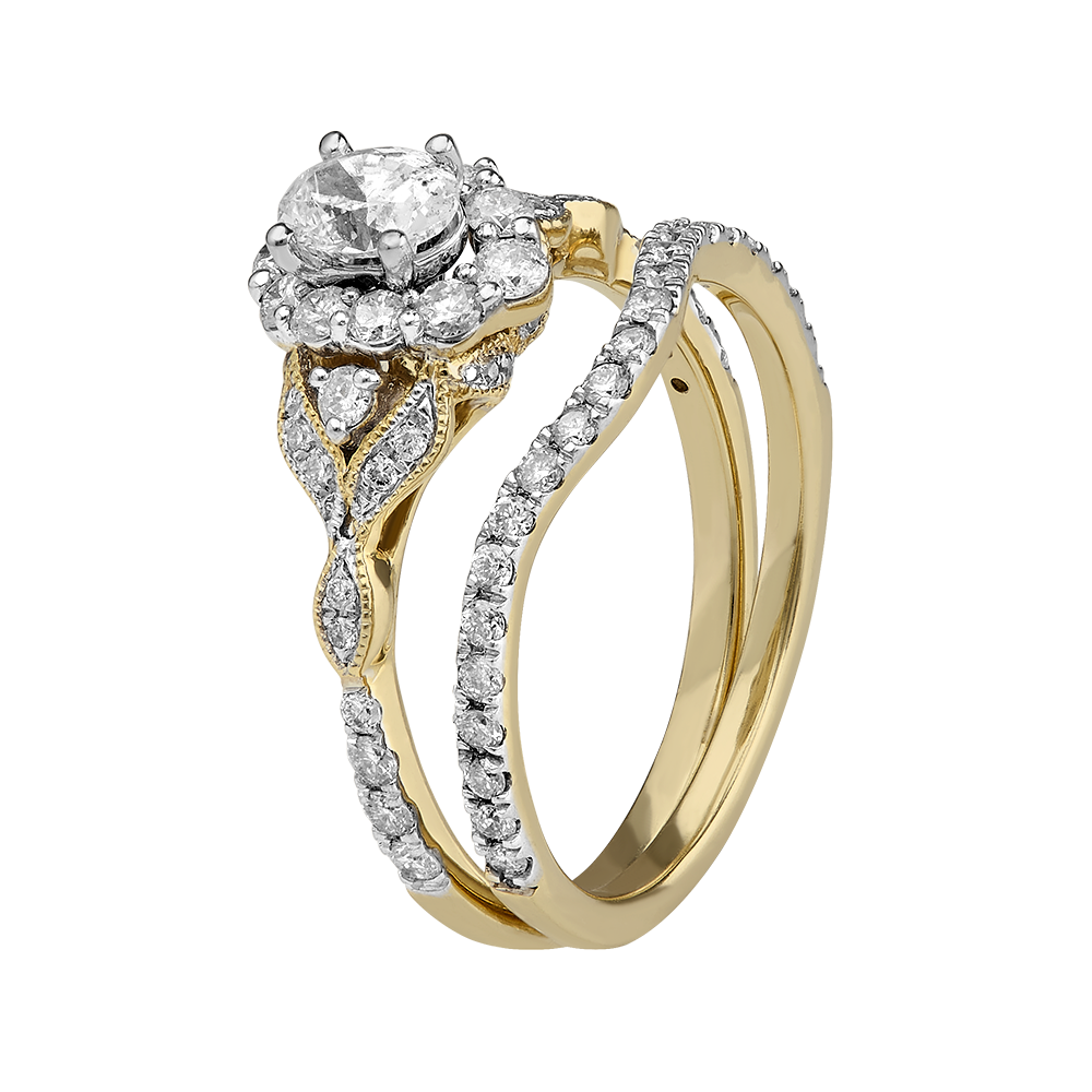 Alianza con diamantes 0.82 ct