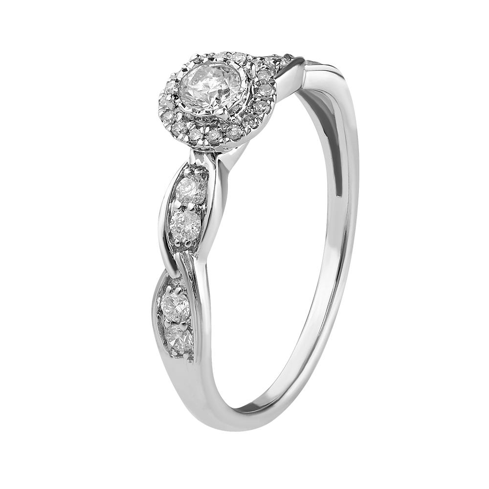Solitario halo 0.33 ct