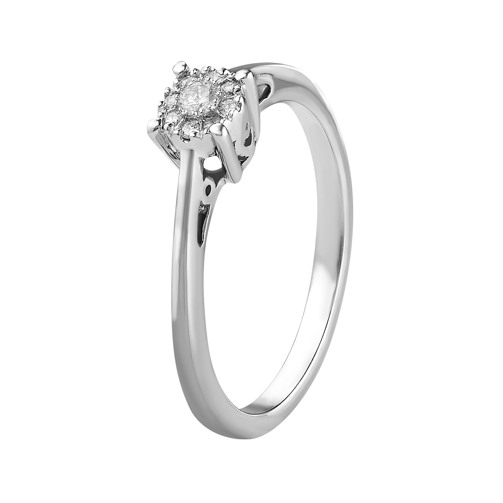 Solitario cluster 0.1 ct