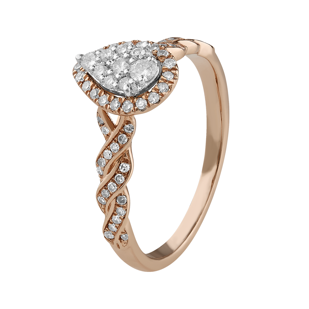 Solitario cluster 0.33 ct