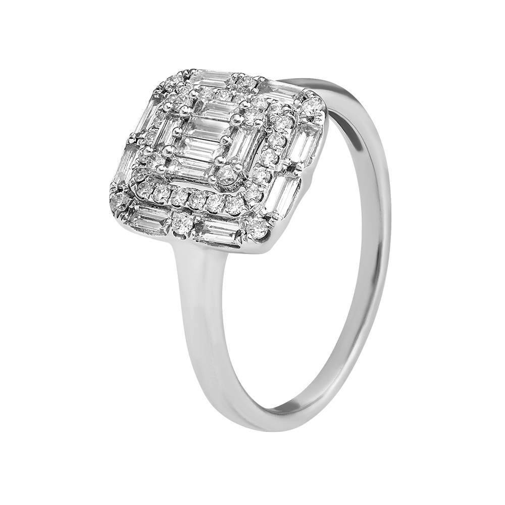 Solitario cluster 0.68 ct